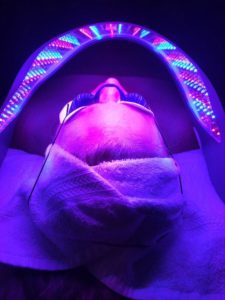 woman having Celluma light therapy